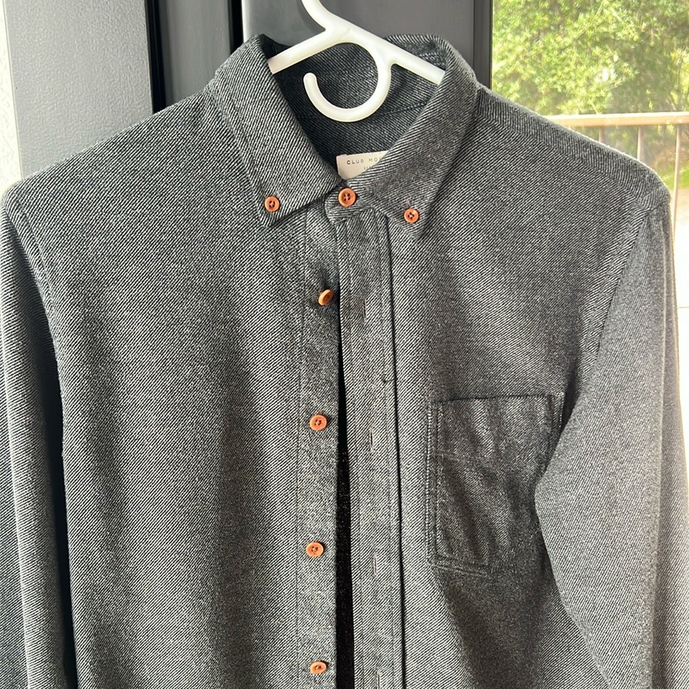 XS Club Monaco charcoal colored Oxford shirt